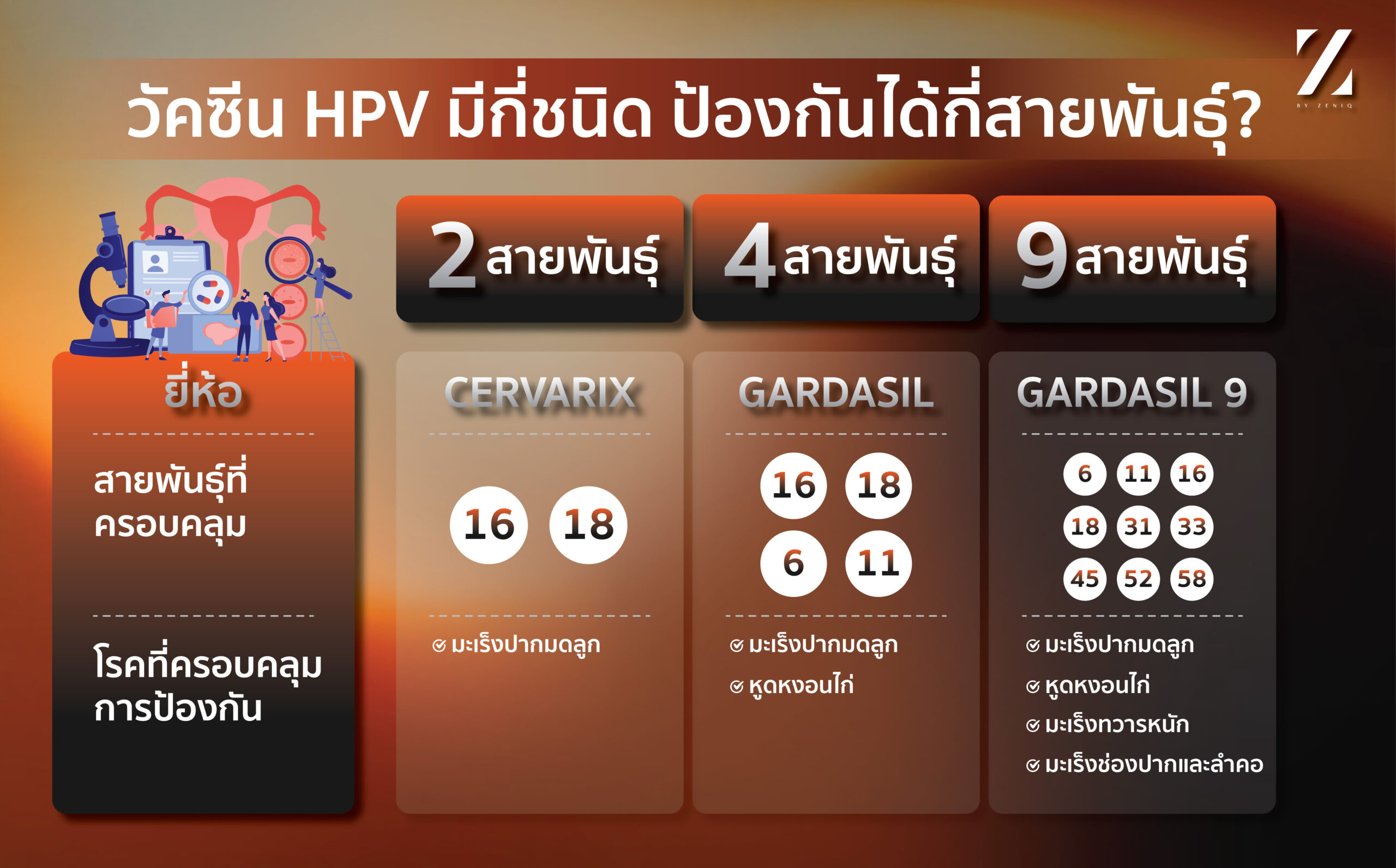 วัคซีน HPV มีกี่ชนิด